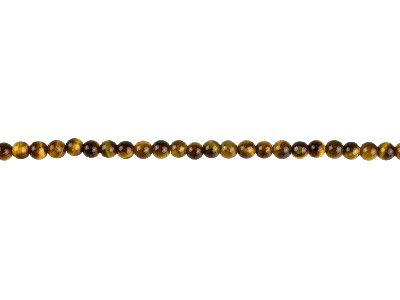Perline Rotonde Semipreziose, Filo Di 40 Cm, 4 Mm, Occhio Di Tigre - Immagine Standard - 1