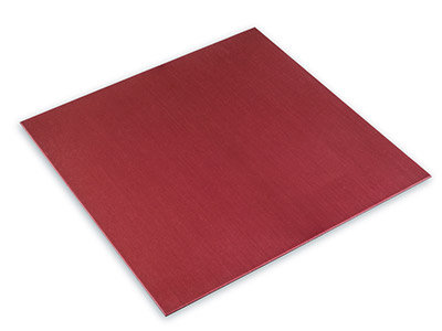 Lamina In Alluminio Colorata Anodizzata, 100 X 100 X 0,7 mm, Rosso - Immagine Standard - 1