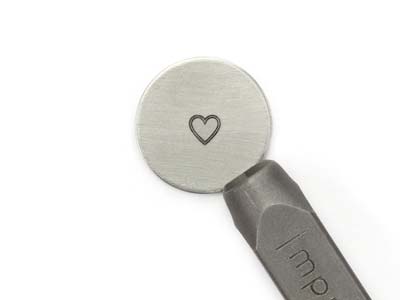 Impressart Signature Outlined Heart Design Stamp 6mm - Immagine Standard - 1