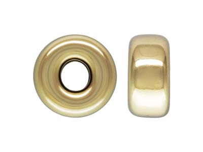 Perlina Piatta Semplice In Oro Antico Da 4 Mm, Confezione Da 5 - Immagine Standard - 1